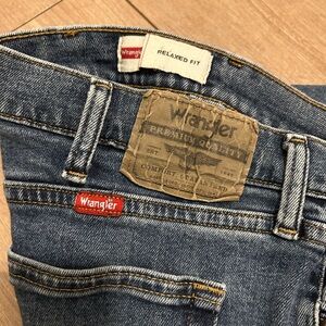 Wrangler Men's Relaxed Fit Jeans 36x29 Blue, Straight Leg, Stretch